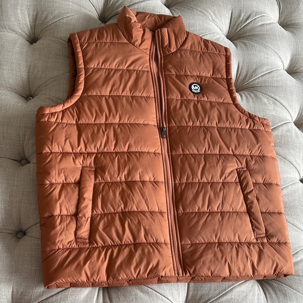 Michael Kors Copper Puffer Vest - Picture 2 of 10